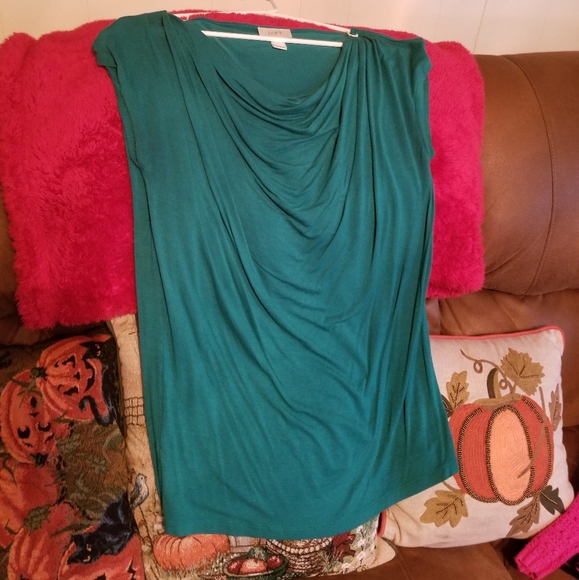 Green Sleeveless Ann Taylor Loft L - Picture 3 of 7